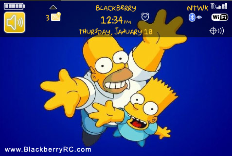 <b>The Simpsons blackberry theme ( 9000 os5 theme )</b>