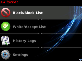 <b>X-Blocker v2.0.1 for blackberry apps</b>