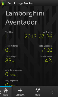 <b>Petrol Usage Tracker for BlackBerry 10 updated‏</b>