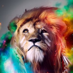 Lion Abstract for blackberry z10 hd wallpaper