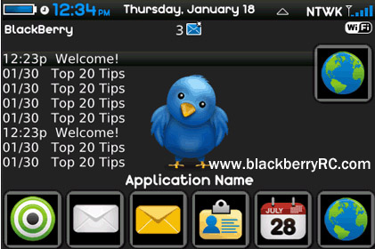 <b>Tweme Twitter Theme For BlackBerry bold 9000</b>