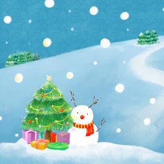 <b>Lovely warm Christmas illustration wallpaper</b>