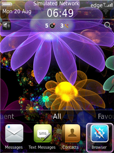 <b>Pandora Flowers for blackberry 99xx bold theme</b>