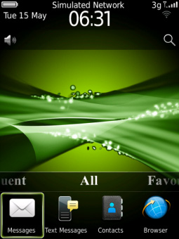 <b>Abstract Green for blackberry bold theme</b>