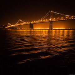 <b>Night Bridge River Ripple Light Landscape Wallpap</b>