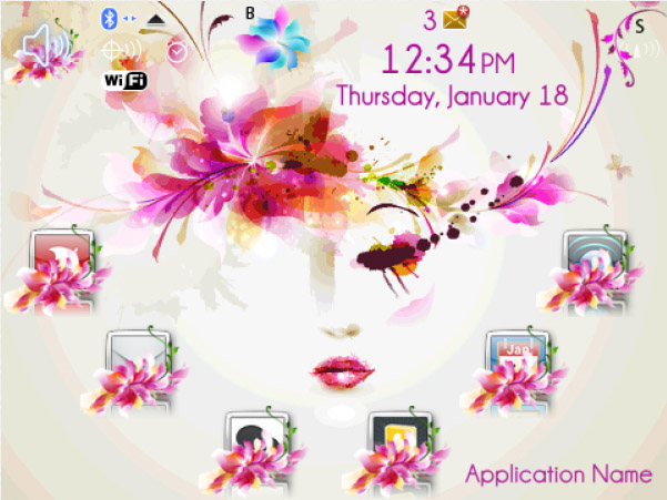 <b>Floral Fairy 1.0 for blackberry themes</b>