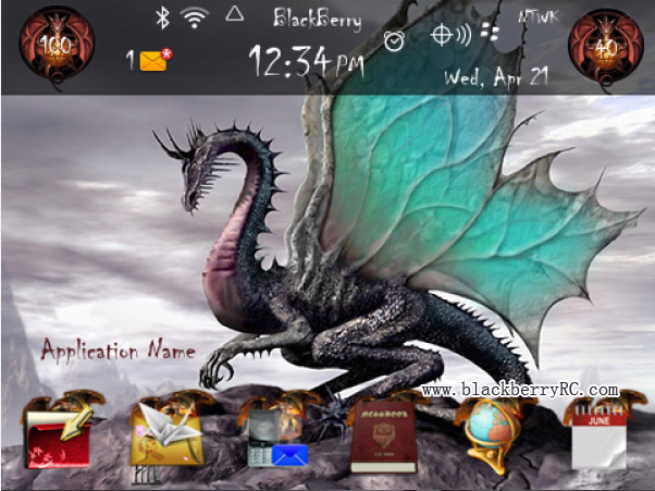 <b>Dragon Fantasy for blackberry theme</b>