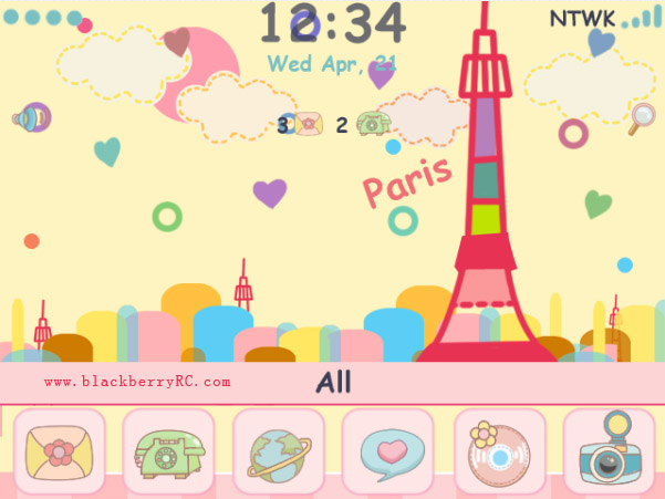 <b>free Cute Doodle Paris blackberry themes</b>