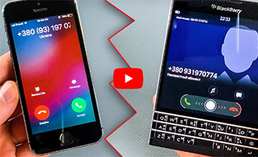 iPhone 5s VS BlackBerry Passport Incoming Call & Outgoing Call